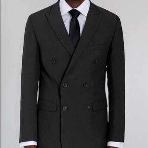 36s Black Double-breasted Alain Dupetit Suit